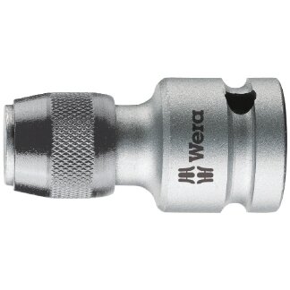 Adapteris iš 1/2" terkšlės į 1/4" antgalį, greitos fiksacijos 784 C/1