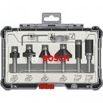 Bosch Frezų rinkinys Bosch Trim&Edging; 8 mm; 6 dalys 2607017469