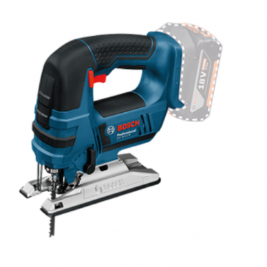 BOSCH Akumuliatorinis siaurapjūklis GST 18 V-LI B (18 V 2 x 4Ah) 1