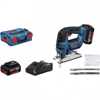 BOSCH Akumuliatorinis siaurapjūklis GST 18 V-LI B (18 V 2 x 4Ah)