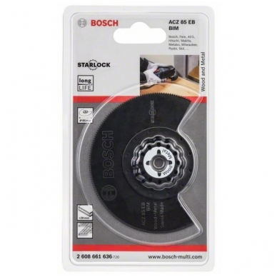 BOSCH BIM segmentinis pjovimo diskas ACZ 85 EB Wood and Metal 1