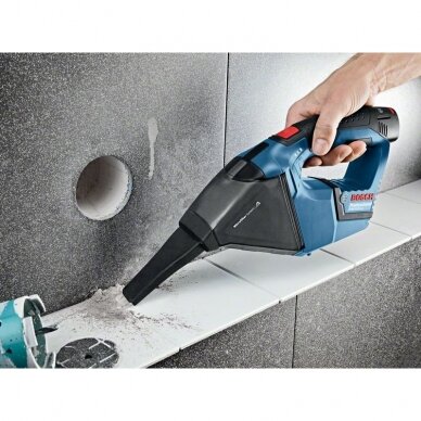 Bosch GAS 12V akumuliatorinis dulkių siurblys (12V LI-ION 2x3Ah) 3