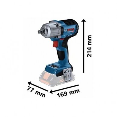 BOSCH GDS 18V-450 HC Akumuliatorinis smūginis veržliasukis  (18V be akumuliatorių ir kroviklio) 1