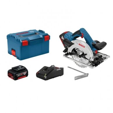 Bosch GKS 18V-57 G Akumuliatorinis diskinis pjūklas  (18V Li-ion 2 x 4Ah)