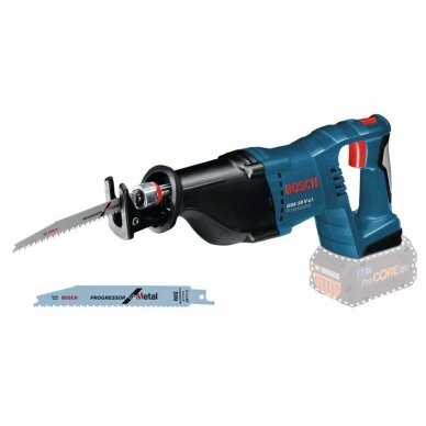 BOSCH GSA 18 V-Li tiesinis pjūklas SOLO CT (18V be akumuliatorių ir kroviklio)