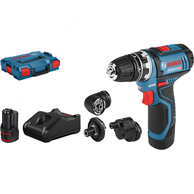 Bosch GSR 12V-15 FC FULL SET Akumuliatorinis suktuvas