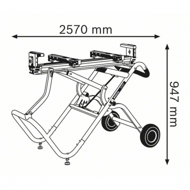 Bosch GTA 2500 W Vežimėlis skersavimo-suleidimo ir kombinuotiems pjūklams 0601B12100 1