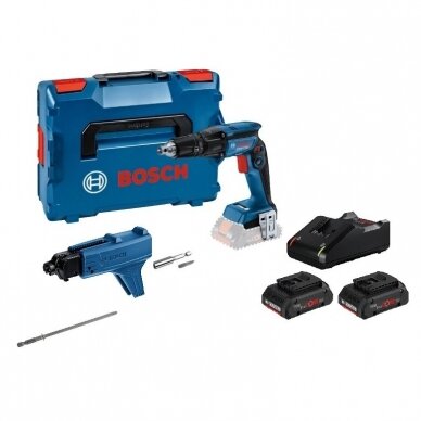 Bosch GTB 18V-45 akumuliatorinis gipskartonio suktuvas + GMA 55 priedas (18V 2x4Ah procore akumuliatoriai)