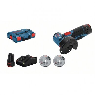 Bosch  GWS 12V-76 Akumuliatorinis kampinis šlifuoklis (12V 2x3.0AH 12V-40)