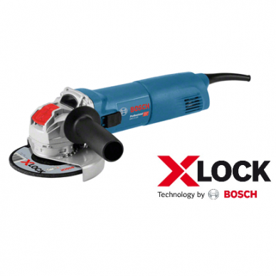 BOSCH GWX 10-125 Kampinis šlifuoklis su X-LOCK