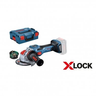 BOSCH GWX 18V-15 SC Akumuliatorinis kampinis šlifuoklis BITURBO su X-LOCK