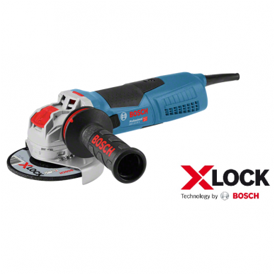 BOSCH GWX 19-125 S Kampinis šlifuoklis su X-LOCK