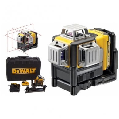 DeWALT DCE089D1R kryžminių linijų lazeris