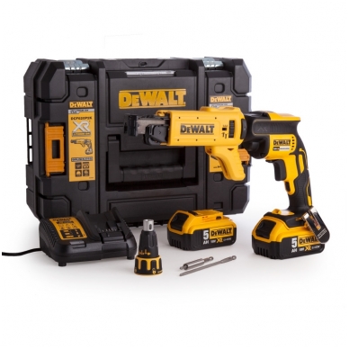 DeWALT DCF620P2K akumuliatorinis gipskartonio suktuvas