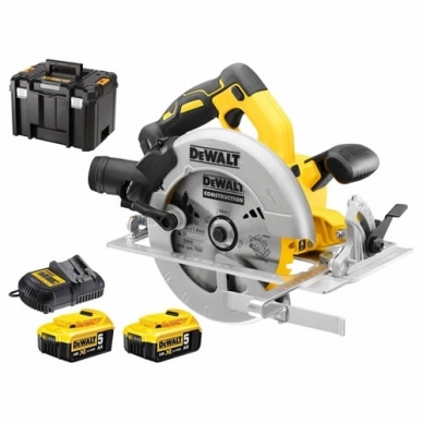 Dewalt DCS570P2 Akumuliatorinis diskinis pjūklas  (18 V 2 x 5 Ah)