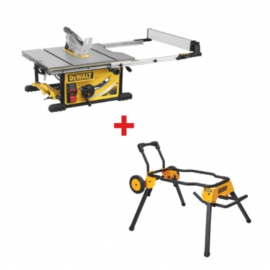 DeWALT DWE7492  pjovimo staklės + DWE74911 stalinių pjovimo staklių stovas