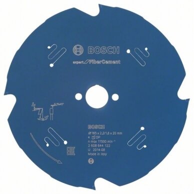 Bosch Disk.pjūkl.diskas 165x20x2.2/1.6x Z4