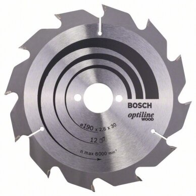 Bosch Disk.pjūkl.diskas 190x30 Optiline Wood