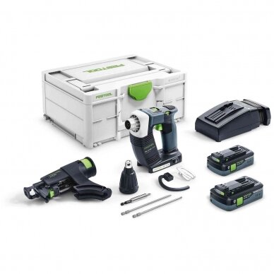 Festool  DURADRIVE DWC 18-4500 HPC 4,0 I-Plus akumuliatorinis juostinis suktuvas