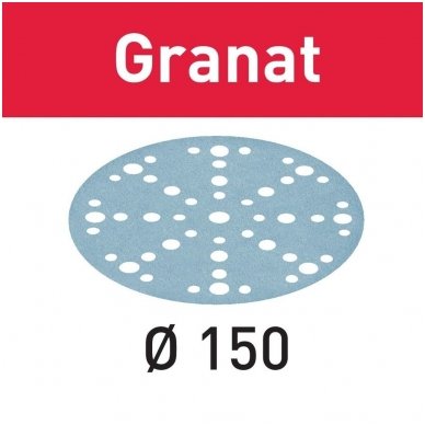 Festool Šlifavimo popierius STF D150/48 GR/50 Granat ( 50 vnt)