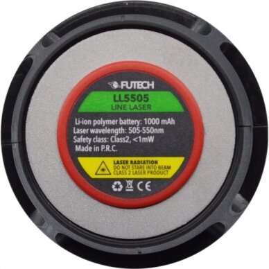 Futech LL5505 Lazerinis Matuoklis 360°, Žalias (Integruotas įkraunamas Li-ion akumuliatorius 1000mAh, 3,7V.) 2