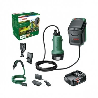 Bosch GardenPump 18V-2000 Vandens siurbliai,1x2,5Ah