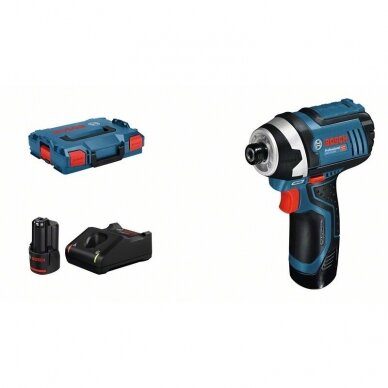 Bosch GDR 12V-105 akumuliatorinis smūginis suktuvas ( 12V LB 2x2.0, 12V-40)