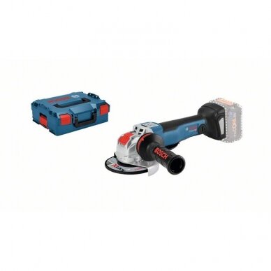 Bosch GWX 18V-10 PC akumuliatorinis kampinis šlifuoklis su X-LOCK, LB SOLO