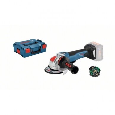 Bosch GWX 18V-10 PSC akumuliatorinis kampinis šlifuoklis su X-LOCK, LB SOLO, CoMo