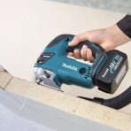 Makita DJV180RT akumuliatorinis siaurapjūklis (18V Li-ion 5Ah akumuliatorius ir kroviklis)