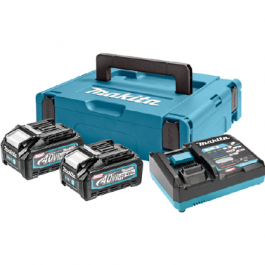 Makita 2 x baterijų BL4040 ir korviklio DC40RA komplektas (191J97-1 XGT)