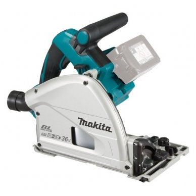 Makita DSP601ZJU Bluetooth® Akumuliatorinis įleidžiamas diskinis pjūklas  (2x18V Li-ion Be akumuliatorių ir kroviklio) 1