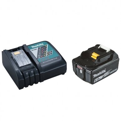 Makita Akumuliatorius 18V, BL1860B 6,0Ah ir greito krovimo kroviklis DC18RC (BL1860B + DC18RC)