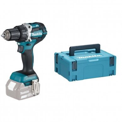 Makita DDF484ZJ Akumuliatorinis gręžtuvas + lagaminas Makpac (18V be akumuliatorių ir kroviklio)