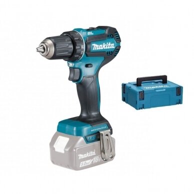 Makita DDF485ZJ Akumuliatorinis gręžtuvas makpac lagamine  (18V Li-ion Be akumuliatorių ir kroviklio)