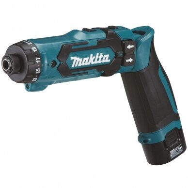 Makita DF012DSJ Akumuliatorinis suktuvas (7.2V Lion. 2 x 1,5Ah)