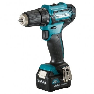 Makita DF333DWME Akumuliatorinis gręžtuvas (12V MAX, 2x4,0 Ah Li-ion)