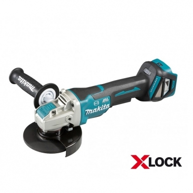 Makita DGA519Z Akumuliatorinis kampinis šlifuoklis su X-LOCK (18V be akumuliatorių ir kroviklio)