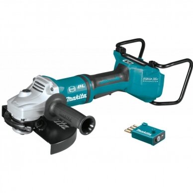 Makita DGA901ZUX1 + Bluetooth lustas Akumuliatorinis kampinis šlifuoklis  (2x18V Li-ion; Be akumuliatorių ir kroviklio)