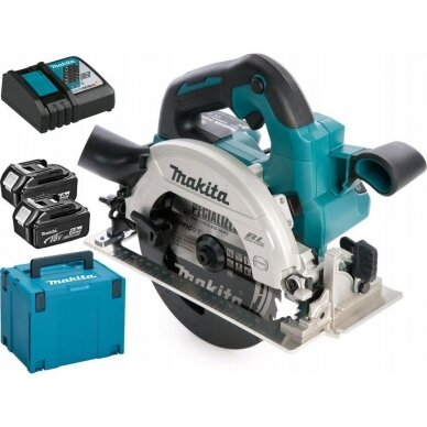 Akumuliatorinis rankinis diskinis pjūklas Makita DHS660RTJ, 18V, 2x5,0Ah