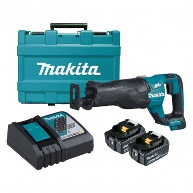 Makita DJR187RTE Akumuliatorinis tiesinis pjūklas (18V 2x5,0Ah Li-ion)