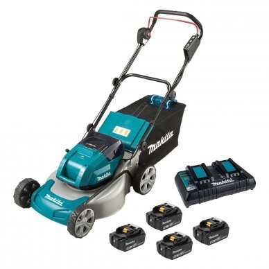 Makita DLM460PT4 Akumuliatorinė vėjapjovė (36V 2X18V LI-ION 4x5Ah akumuliatoriai)