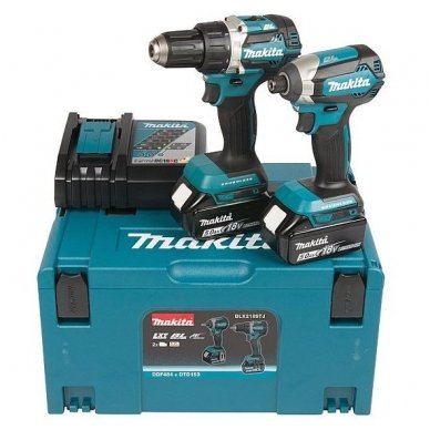 Makita DLX2189TJ bešepetėlinių akumuliatorinių įrankių rinkinys (DDF484+DTD153)