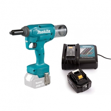 Makita DRV150RT Akumulatorinis kniediklis 18V 1x5Ah akumuliatorius + DC18RC kroviklis