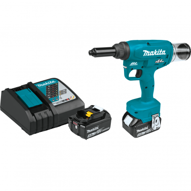 Makita DRV250RT Akumulatorinis kniediklis 18V 1x5Ah akumuliatorius + DC18RC kroviklis