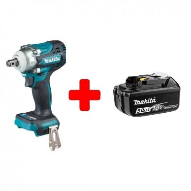 Makita DTW300T Smūginis veržliasukis (18V Li-ion 1 x 5Ah akumuliatorius)