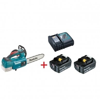 Makita  DUC254RTE Akumuliatorinis grandininis pjūklas (18V Li-ion 2x5Ah akum. ir kroviklis DC18RC)