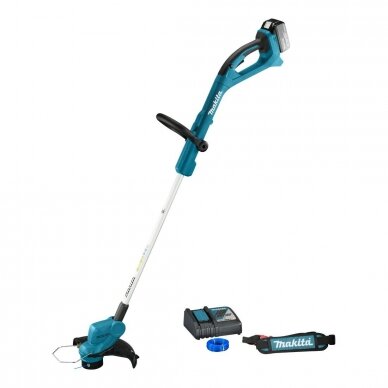 Makita DUR193RT akumuliatorinis trimeris (18V Li-ion 1 x 5 Ah akumuliatorius + kroviklis greito krovimo DC18RC)