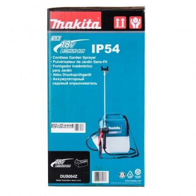 Makita DUS054ZRT  Akumuliatorinis sodininko purkštuvas 18V Li-ion LXT (18V 1 x 5Ah akumuliatorius ir kroviklis) 9