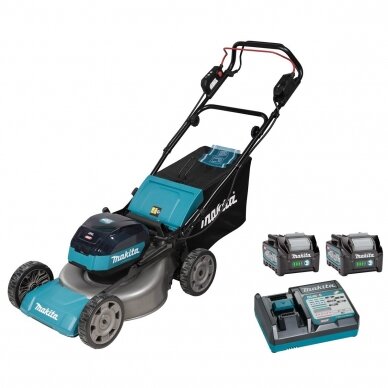 Makita LM001GT202 akumuliatorinė savaeigė žoliapjovė 48cm (40V XGT 2X5,0Ah Li-ion ir kroviklis DC40RC)